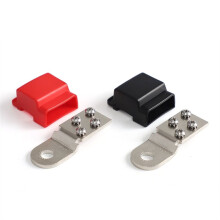 32V 100A Battery Terminal Mount Tin-Plated Copper 2340 Bus Bars with Stainless Screws for Marine Car Boat RV Vehicles