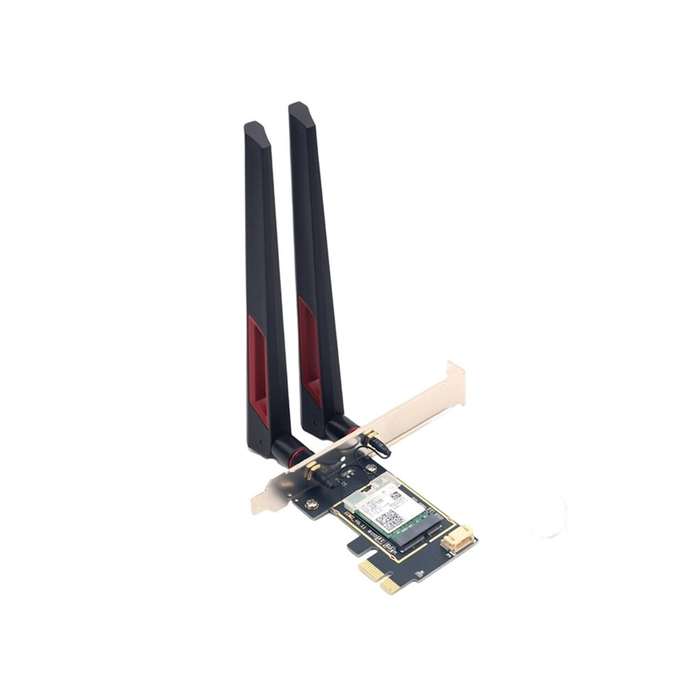 Rtl8852be Wireless Wifi6 Card With 10Db Antenna Ax1800 802.11Ax Bt5.2 Pci-E Wireless Wlan Dual Band 2.4G/5Ghz Wlan 4712193320778