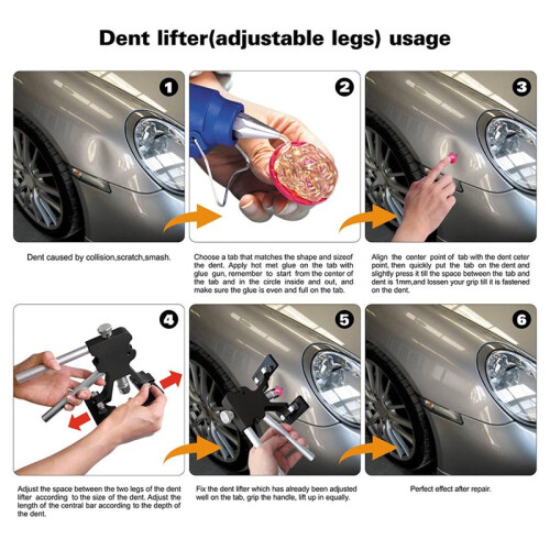 Adjustable Car Dent Puller Paintless Repair Tools Kit Auto Body Suction Cup Auto Dent Removal Tool Kits Dent Remover A 1