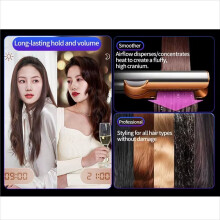 2-in-1 Hair Dryer and Flat Iron Dual Heat Negative Ion Hair Styler for Quick Drying and Straightening Travel Home EU