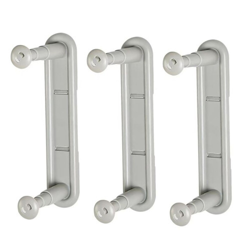 Telescopic Clothes Rack Receiver Wall-Mounted Clothes Rack Storage Artifact Non-Punching Telescopic Storage Rack Gray 1