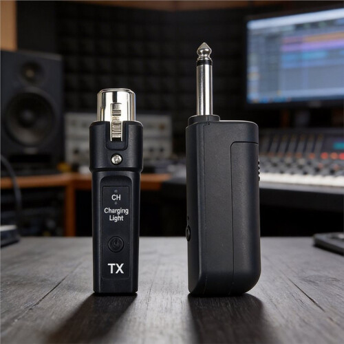 2.4G Wireless Hand System Wired to Wireless Capacitor Dynamic Microphone Guitar Electronic Instrument Transceiver 1to2 1