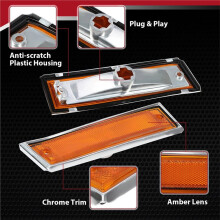 915558 Car Front Bumper Side Lights Lamps for 81-91 Chevy C/K 10
