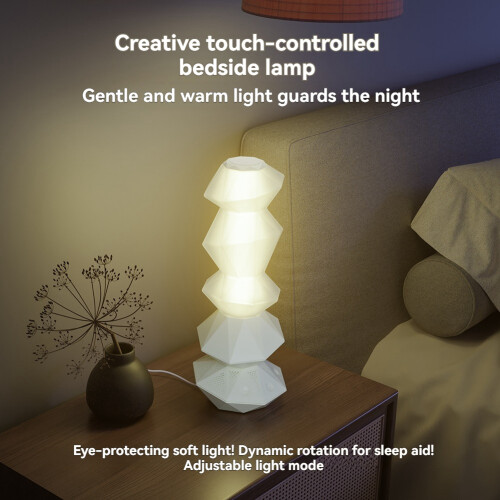 Music Sync Crystal Lamp Speakers 3D Stackable Crystal LED Light with Magic Wand Control for Home Decor B 2