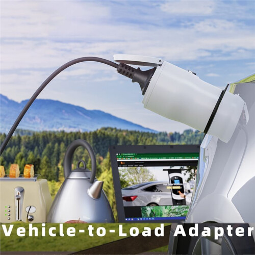 Type 2 Portable Discharger EV Conversion Schuko Socket  Electric Car Discharge with Power Button for Camping 220V