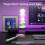 Music Sync Crystal Lamp Speakers 3D Stackable Crystal LED Light with Magic Wand Control for Home Decor B 5