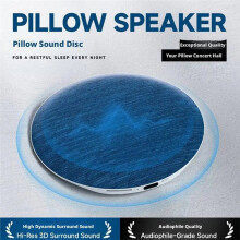 Altoparlante BT di Alta Qualità con Design Ultrasottile per Dormire, Batteria A Lunga Durata e Rumore Bianco, Compagno di Sonno Blu