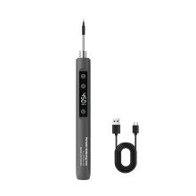 Fer à Souder Portable USB avec Affichage Numérique, Chauffage Rapide, Kit de Réparation et de Soudage à Domicile, Gris