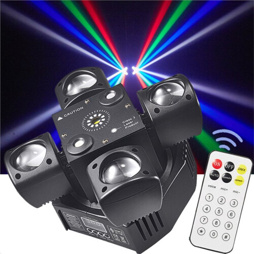 1set Stage Effect Light,  Four Arm Laser Light, Bar Disco Effect, Flash, Rotating  Light, LED EU Plug 2