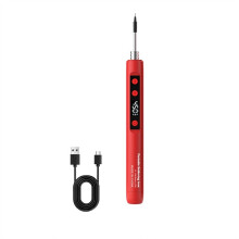 Single Welding Tool USB Digital Display Soldering Iron Rapid Heating Soldering Repair Soldering Iron Kit Red