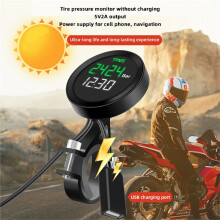 Moto TMPS Reifendruckkontrollsystem mit 2 Externen Sensoren für Motorräder mit LCD-Display