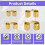 8Pcs Brass  Hinges Hidden Set, 8mm/10mm/12mm/14mm Invisible  Hinge, 180 Degree Opening Angle 4