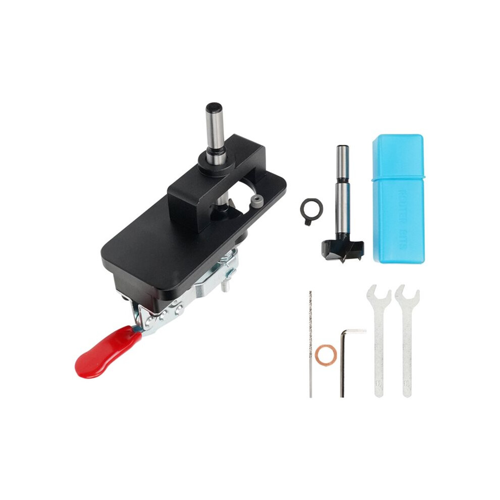 35Mm Hinge Boring Jig Kit Drilling Guide Jig Cabinet Door Hinge Hole Opener Template Puncher Locator Woodworking Tool 4711329178269