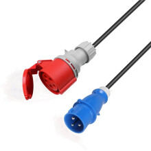 Oplaadadapter voor Elektrische Voertuigen CEE-Stekker 7 KW Blauw Naar Stopcontact Rood 22 KW voor Het Opladen van Elektrische Voertuigen