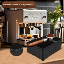 Espresso Tapping Box, Coffee Grounds Tapping Box, with Tapping Rod and Non-Slip Rubber Base,Barista Espresso Tapping Box