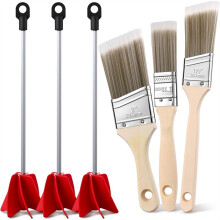 6 Pack Painting Tool Set 3 Drill Mixers and 3 Paint Brushes, Helix Stirrer for Mixing Paint Resin Coating, for Home Wall