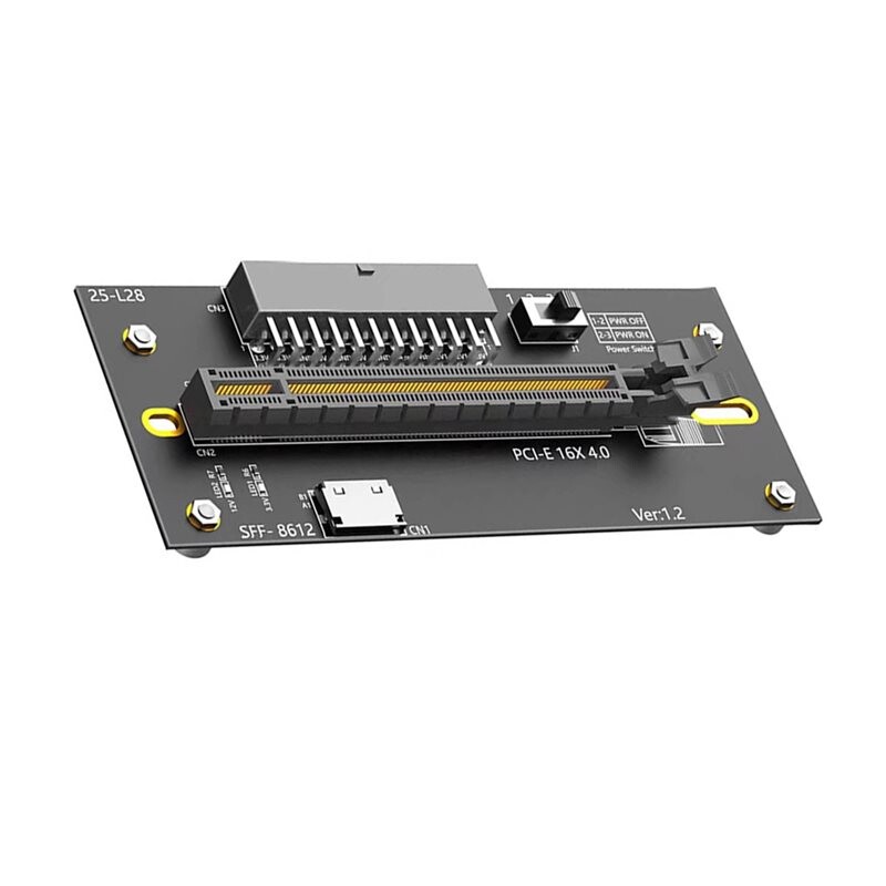 Sff Riser NVME to PCIE4.0 GPU Riser Card with ATX 24Pin Power Supply for M.2 NVME ...