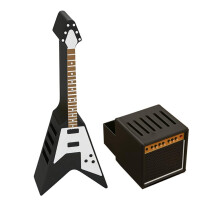 Gitarrenplektrum-Halterbox, Plektrum-Displayhalter, Plektrumhalter in Form Eines Verstärkerlautsprechers und V-Förmiger Gitarrenplektrumhalter