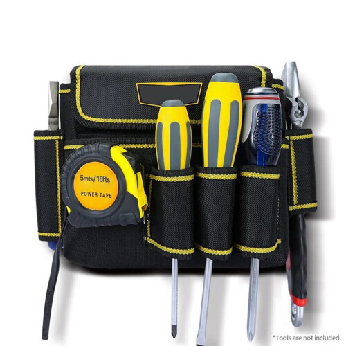 1pc Multi-Pocket Tool Pouch, 600D Oxford Cloth, Adjustable Belt for Electrician, Carpenter 2