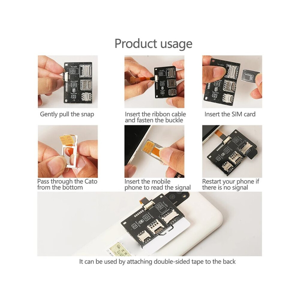 4 In 1 Phone Ic Card Activation Tool For Sim Fpc 5/15Cm Flexible Cable For Micro Sim Card Converter 6032603739036