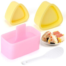 3 Pack Onigiri Sushi Maker Mold Kit,Classic Triangle Rice Musubi Press Mold for Kid Lunch Bento, Home DIY