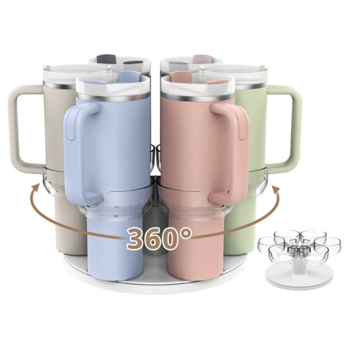 Rotatable Cup Holder, 40 Oz Flat Bottom Cup Water Bottle Storage Rack, Suitable for  Cup Accessories 2