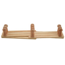 Accordion Wall Hanger 10 Hooks Pack of 4 Natural Wood Wall Mounted Expandable Accordion Peg Coat Rack Hanger 4 Pack