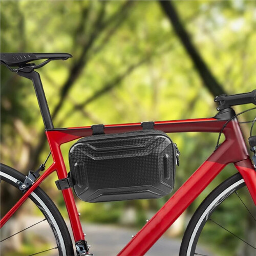 Hard Shell Bicycle Bag - Large Capacity Front Frame Storage for Mountain Bikes 2