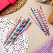 Double Point Knitting Needles Set 55 Pcs 6 Inch Aluminum Knitting Needles 11 Size Multicolor Straight Knitted Needle