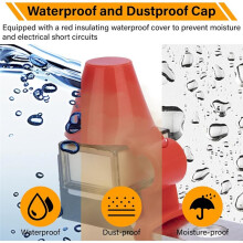 Terminal Fuse Block 125A 58V Battery Terminal Fuse, Single Stud Marine Battery Fuses with IP66 Waterproof Cap