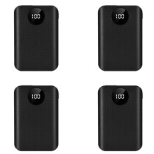 4X Power Bank Box 3X18650 Battery Pack DIY Charge Fast Charger LED Light for Cell Phone Tablet