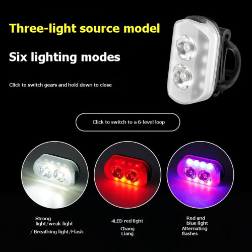 Bicycle Light Kit Waterproof TYPE-C Rechargeable Multimodal Magnetic T 2