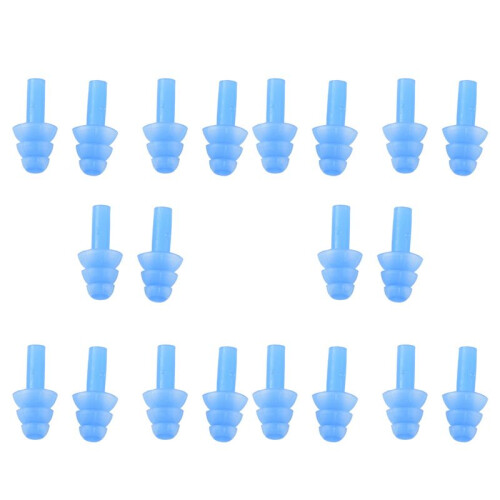 10X Pair Swimming Dive Flexible Silicone Ear Plugs Earplug