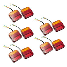 10Pcs 12V 26LED Waterproof Car Tail Light Towing Taillight for RV ATV Motorbike Brake Lamp Stop License Plate Reflector