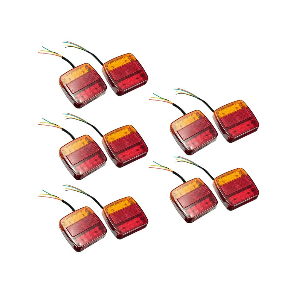 10Pcs 12V 26Led Waterproof Car Tail Towing Tail For Rv Atv Motorbike Brake Lamp Stop License Plate Reflector Light 4711260588073