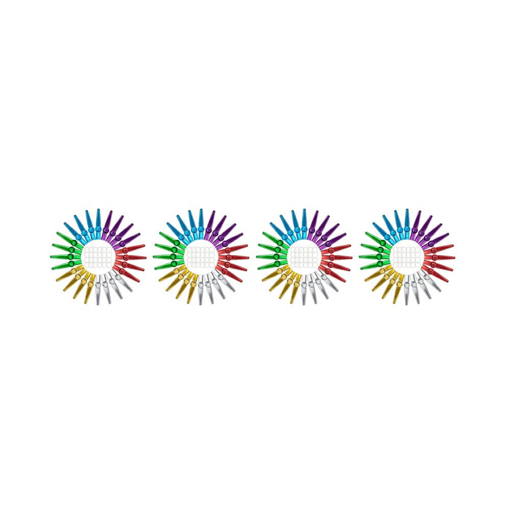 96-Pack Metal Kazoos With 96 Pcs Kazoo Flute Diaphragms 6 Colors,Good Companion For Ukulele, Violin, Guitar, Piano 6032751689177