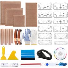Heat Press Pillow Set: Pillow, Sheets for Heat Press, Sublimation Accessories, T-Shirt Ruler Guide & Supplies for DIY