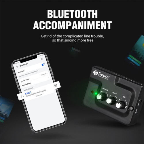 DEBRA PROFESSIONAL AUDIO K3000 PRO Directed Soundcard Audio Mixer External Interface with  DSP Reverb Effect 1