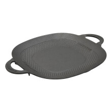 Garden Sanctuary 42.3x32cm Flat Center Cast Iron Grill Pan