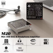 M20 Hi-Res Gaming Audio Decoder CS43131x4 TPA6120A2x2 Chip MQA XU316 DSD256 USB DAC Headphone Amplifier Black