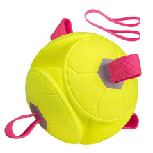 Hunde-Fußball-Kauspielzeug mit Seil - Interaktiver Apportierball für Welpen, Zerrspiel-Trainingsspielzeug für Haustiere