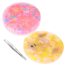 2 PCS Picky Pad Fidget Toy for Adults, Round Sensory Toys with Tweezer for Stress and Anxiety Relief