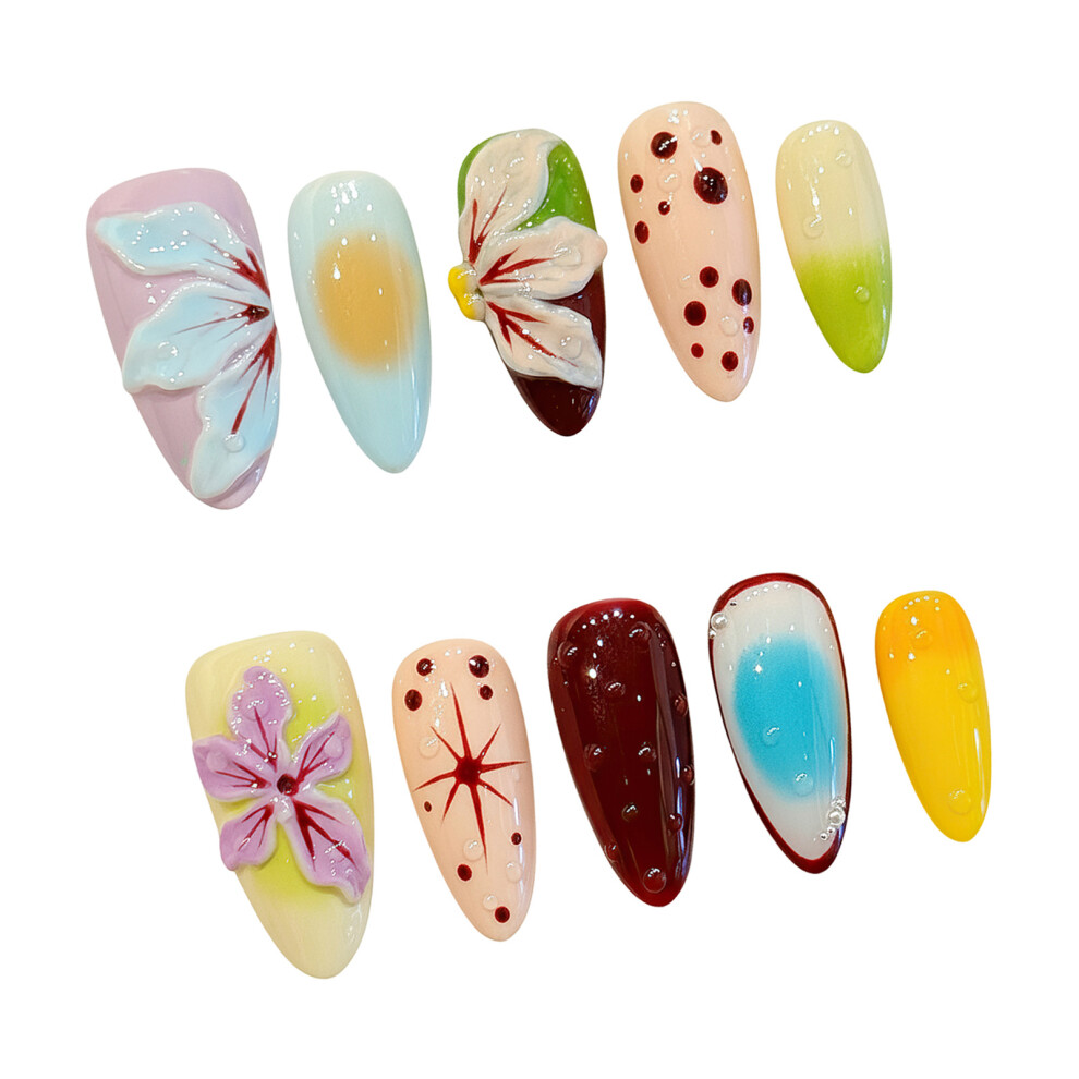 Reach-Tools (Xs) Floral Polka Dot Press-On Nails 10Pcs