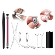 Cat Eye Magnet Set Heart Cat-Eye Magnets Tool,3 in 1 Round Cat Eye Magnet with Magnets, Magnetic Nails Art Pen
