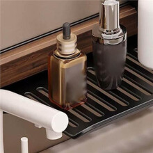 1PCS Bathroom Suction Cup Sink Shelf over Faucet Sink Rack Organizer Shelf Wall-Mounted No-Punch Storage Shelf A