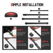 Bärbar Stödstång för Golfbag, Paraplyformat Stötdämpande Stödskydd och Stång i Aluminiumlegering