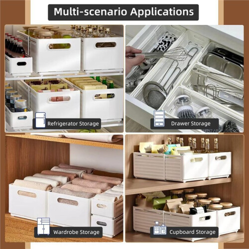 Expandable Plastic Storage Boxes, Multi-Purpose Folding Organizer, Drawer Storage Divider for Bedroom, Kitchen Storage