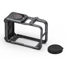 AMAGISN Metal Camera Cage Protective Case with Buttons with Lens Cap for OSMO Action 5 Pro /4/3 Action Camera Accessories
