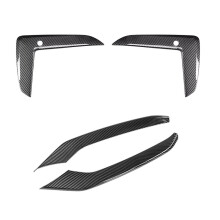 Front Bumper Lip Spoiler Fog Lights Trim for 5 Series G30 525i 530i 2017-2023 Carbon Fiber