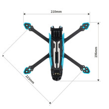 Kit de Chùssis en X Compacté pour Drone FPV Haute Performance, PiÚces Détachées pour QuadricoptÚre RC 5 Pouces